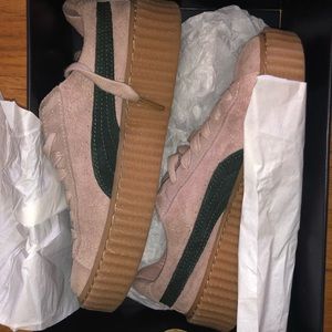 FENTY PUMA CREEPERS PINK GREEN